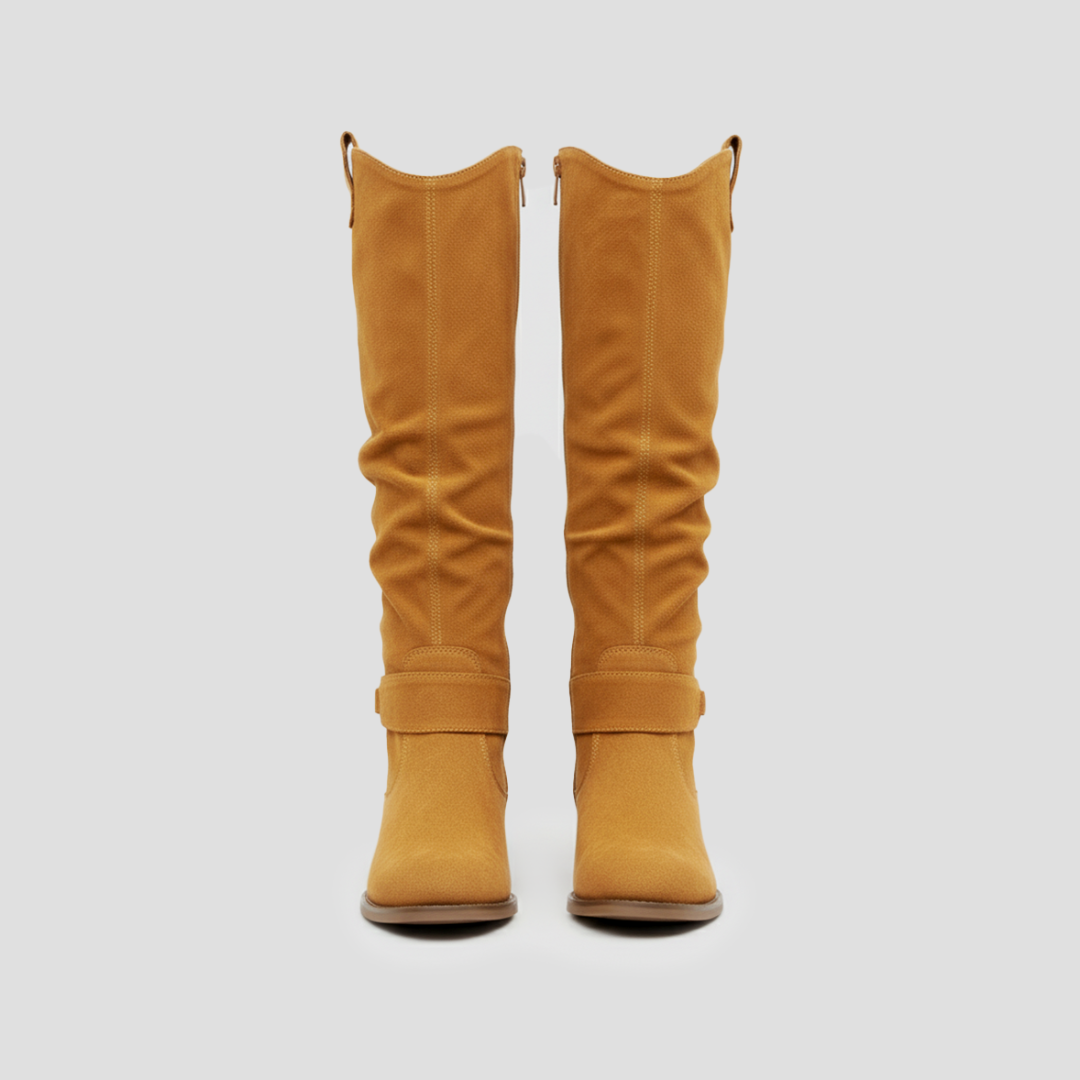 Women’s Slouchy Buckle Knee-High Boots