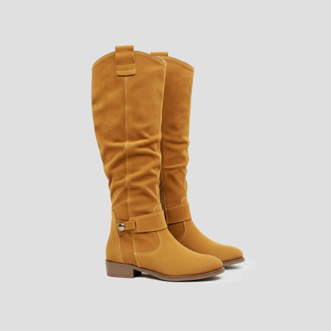 Women’s Slouchy Buckle Knee-High Boots