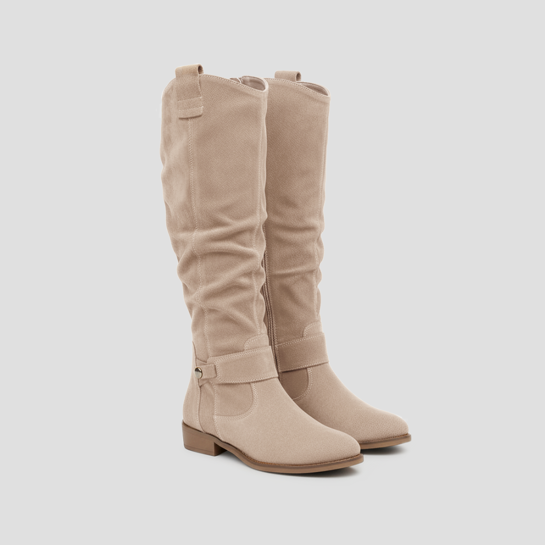 Women’s Slouchy Buckle Knee-High Boots