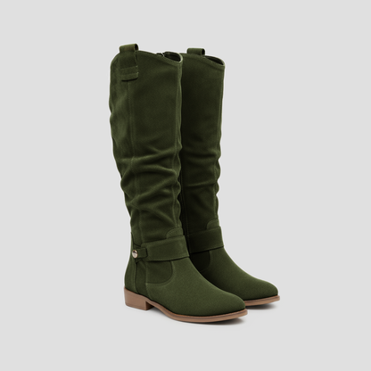 Women’s Slouchy Buckle Knee-High Boots