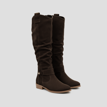 Women’s Slouchy Buckle Knee-High Boots