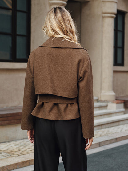 Cassidy | Belted Double-Breasted Tweed Coat