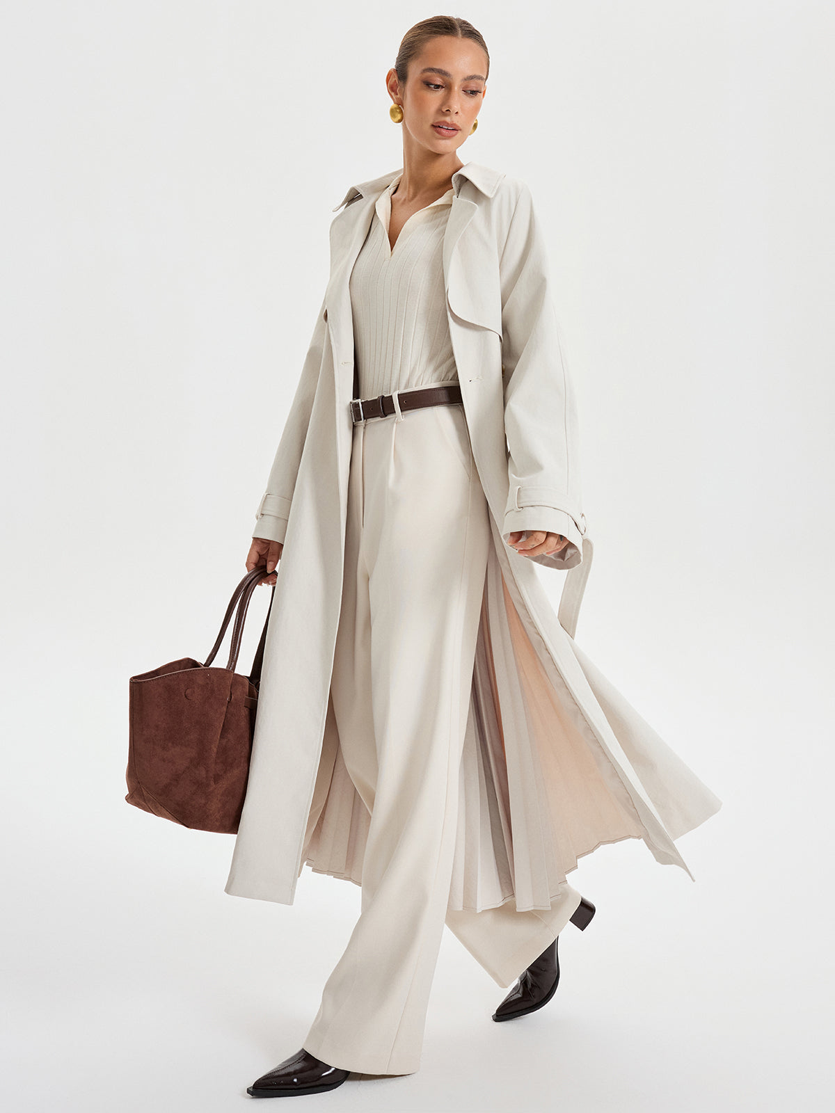 Lyanna | Belted Double-breasted Trench Coat