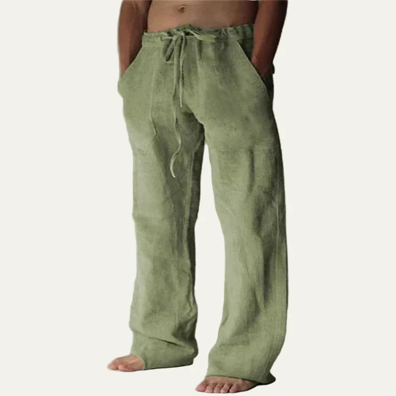 Men’s Wide Leg Drawstring Beach Pants