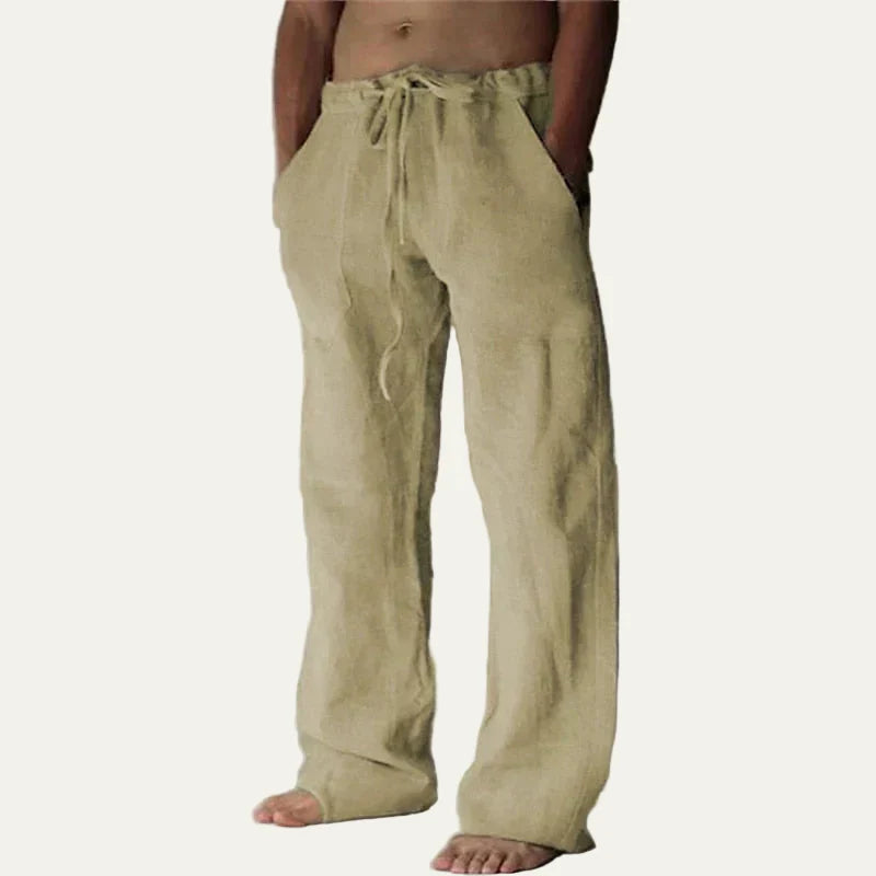 Men’s Wide Leg Drawstring Beach Pants