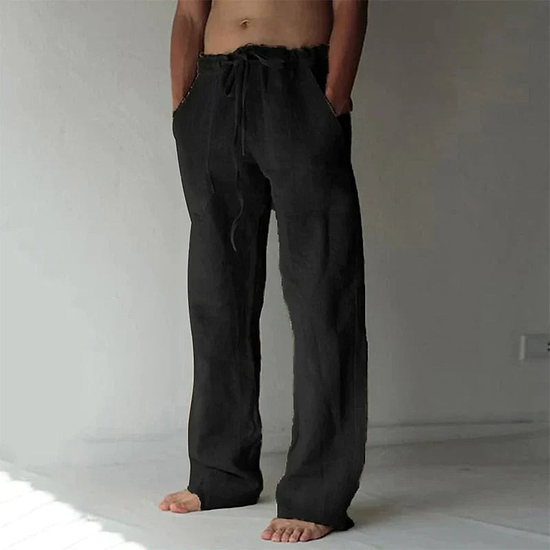 Men's Comfortable Summer Drawstring Trousers with Relaxed Fit