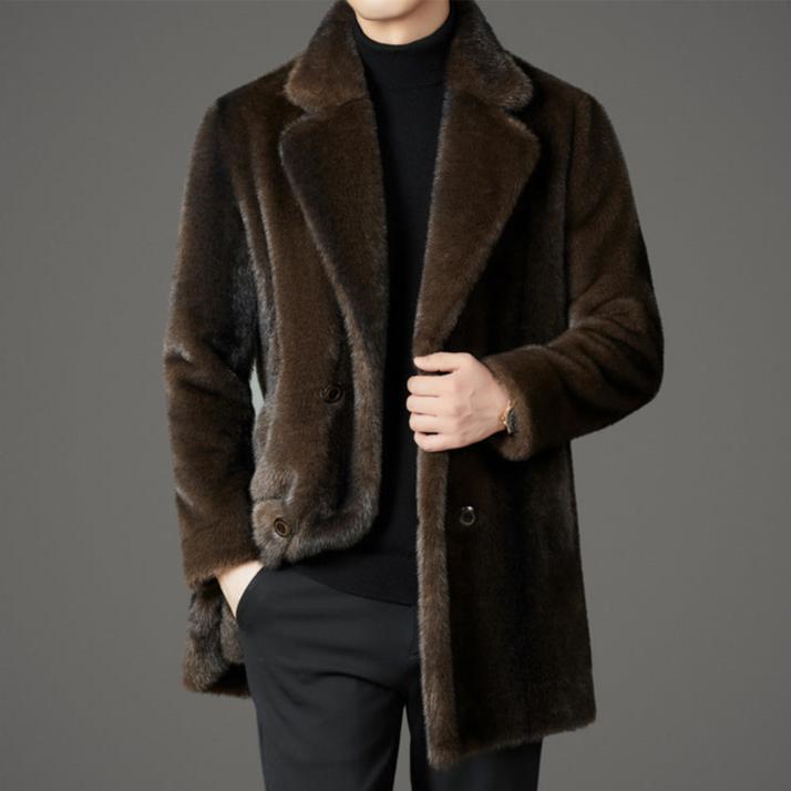 Cevori Reversible Winter Style Faux Fur Coat