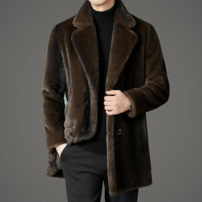 Cevori Reversible Winter Style Faux Fur Coat