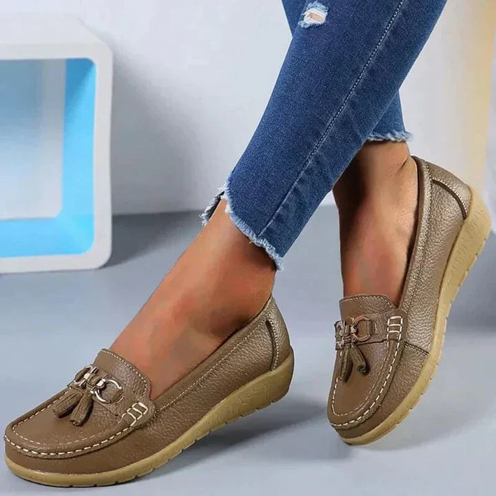 Leather orthopedic moccasins: Lou