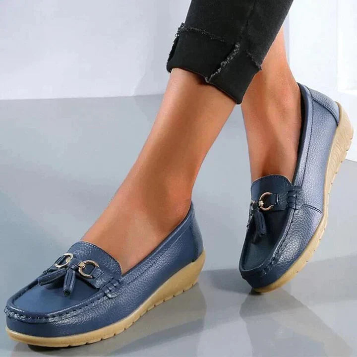 Leather orthopedic moccasins: Lou