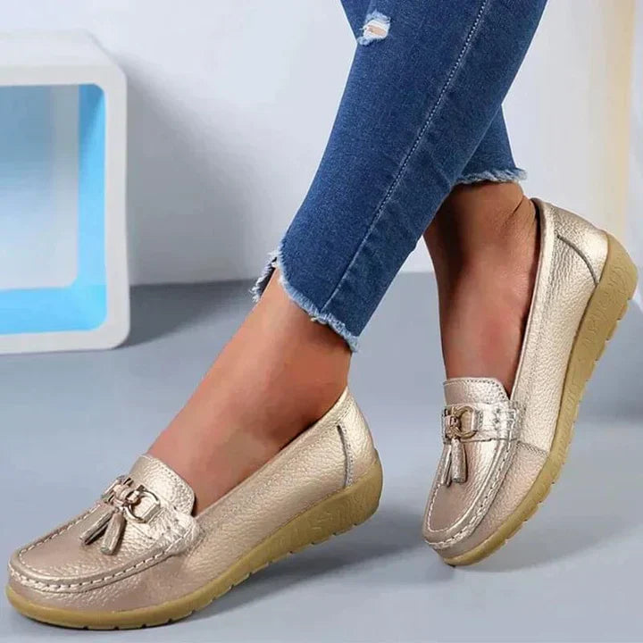 Leather orthopedic moccasins: Lou