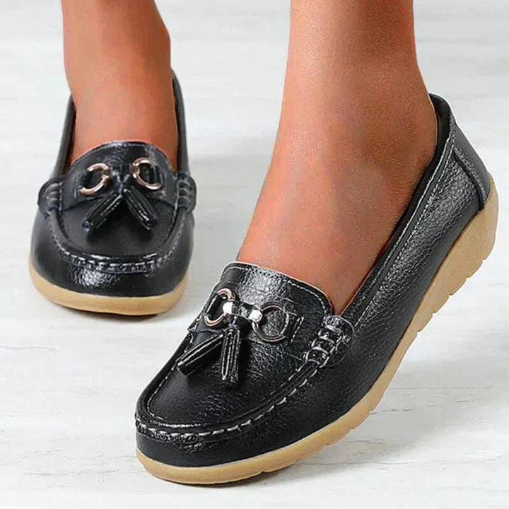 Leather orthopedic moccasins: Lou