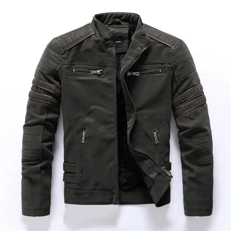Biker Jacket with Silhouette for Men