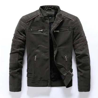 Biker Jacket with Silhouette for Men