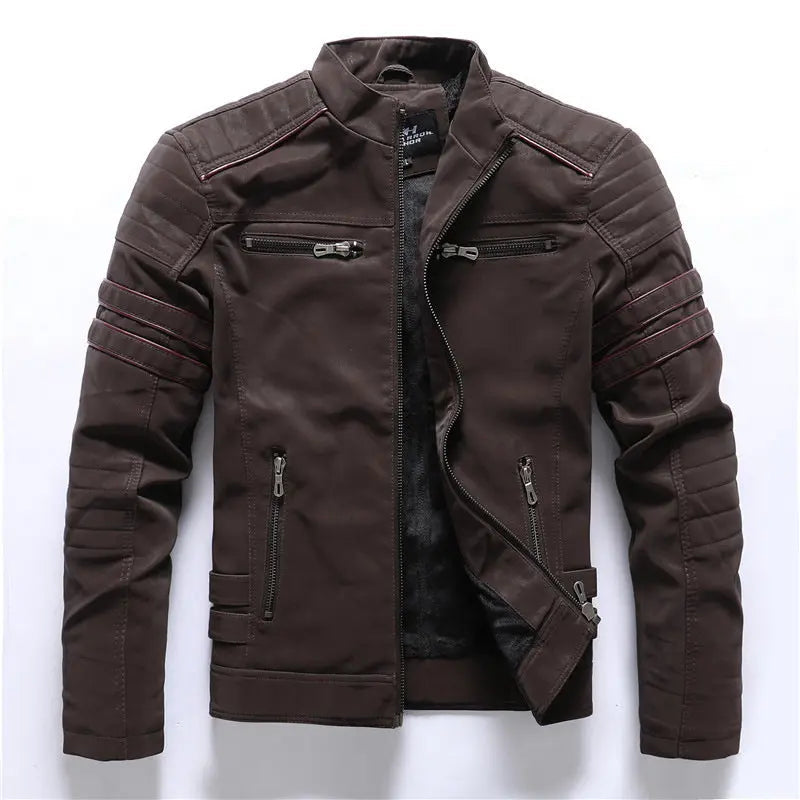 Biker Jacket with Silhouette for Men