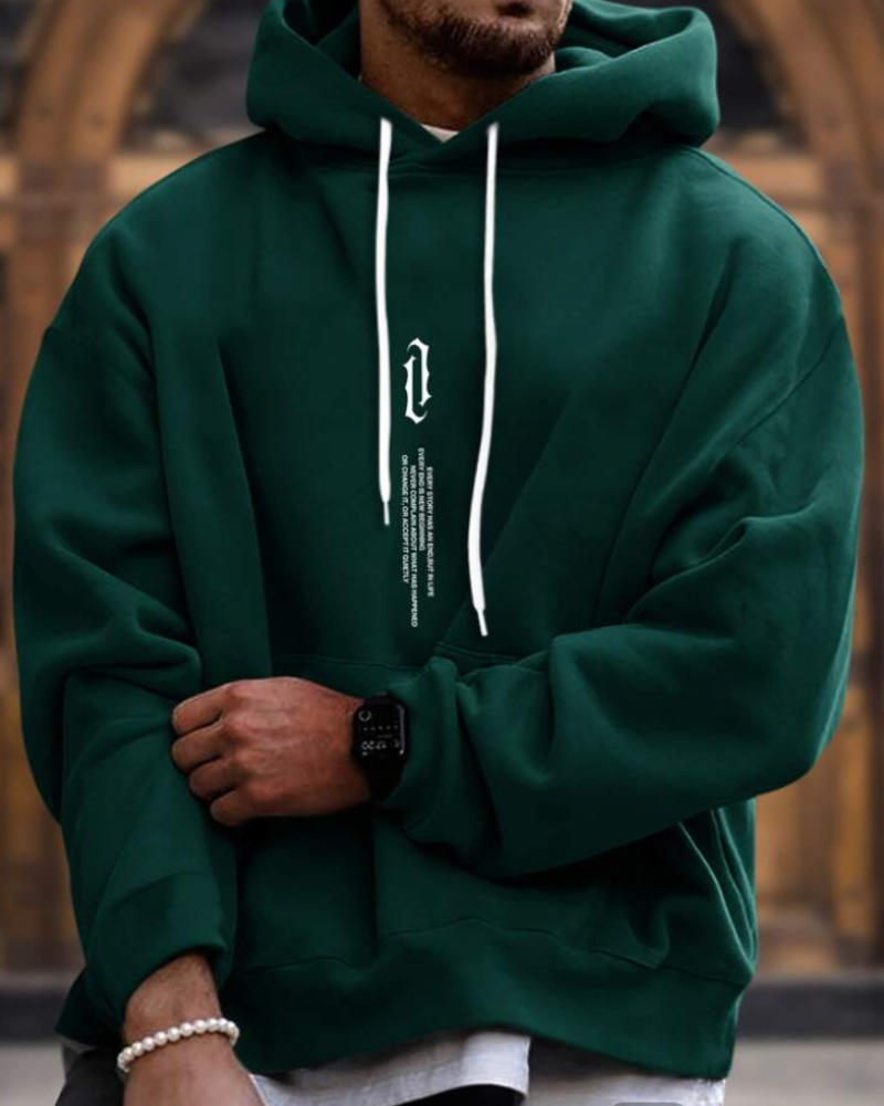 Cozy Winter Mens Hooded Sweatshirt