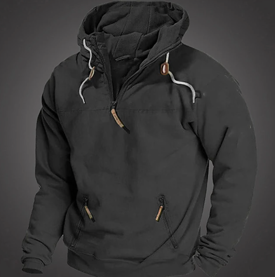 Casual Men's Fleece Quarter Zip Sweater