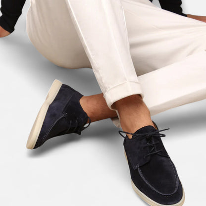 Men’s Suede Moc Toe Derby Shoes