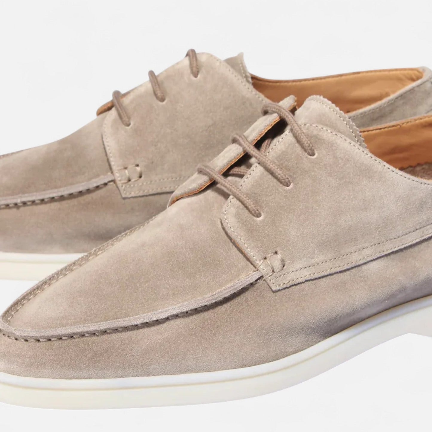 Men’s Suede Moc Toe Derby Shoes
