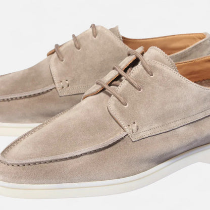 Men’s Suede Moc Toe Derby Shoes