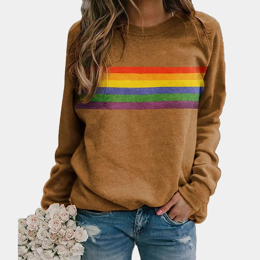 Birdie – Women's Rainbow Stripe Sweatshirt