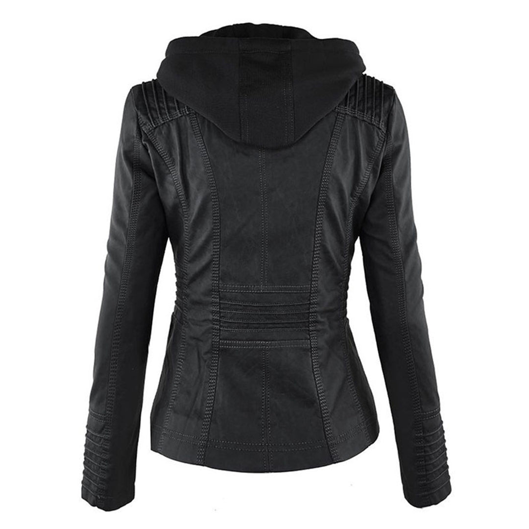 Lyric – Women’s Hooded Moto Jacket with Detachable Hood