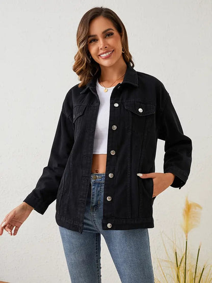 Relaxed Fit Denim Casual Jacket