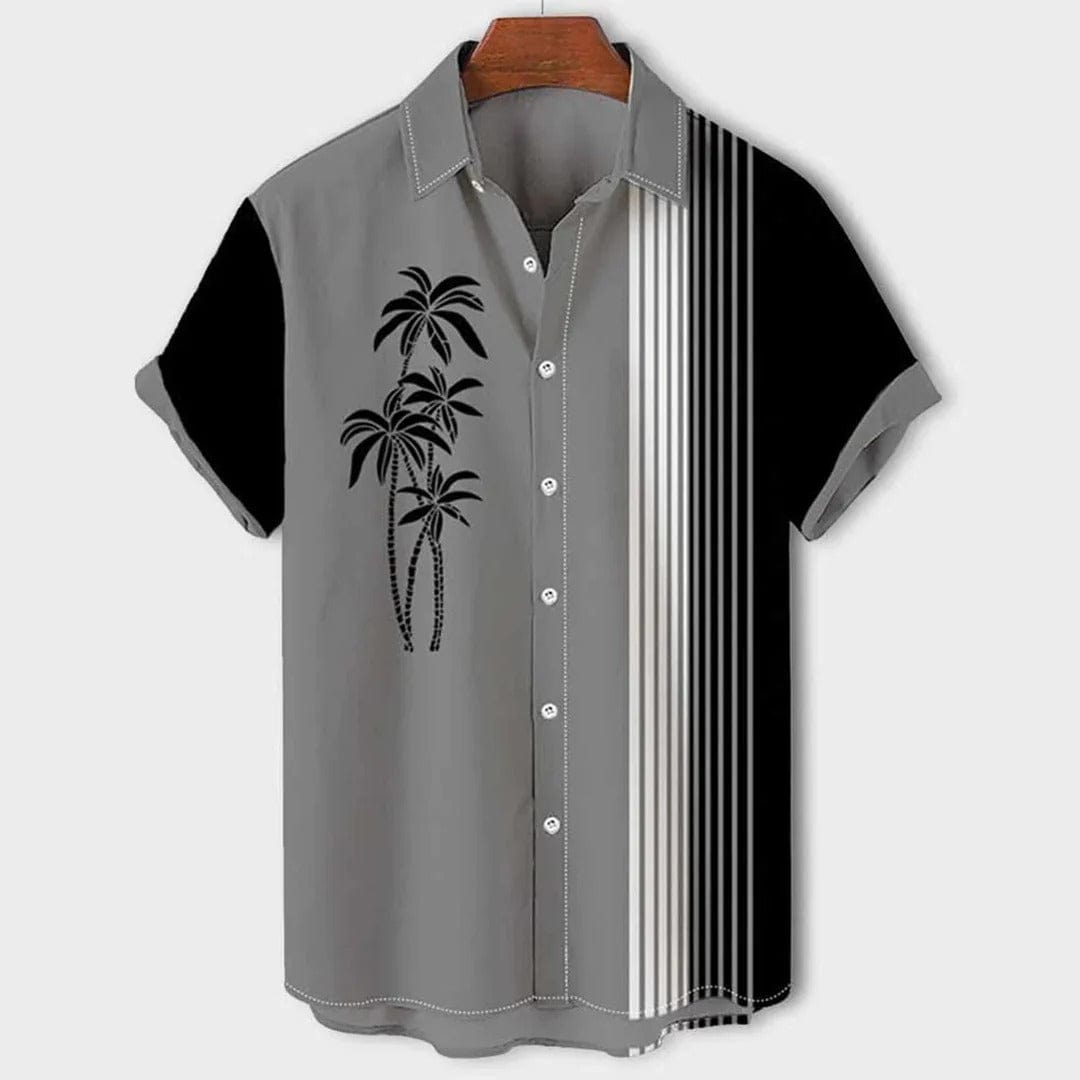 Tropical Print Polo Shirt for Men