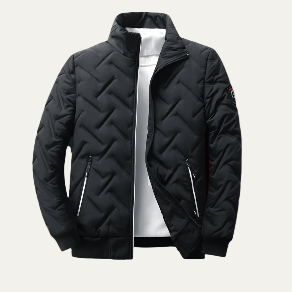 Men’s Modern Quilted High Collar Puffer Jacket