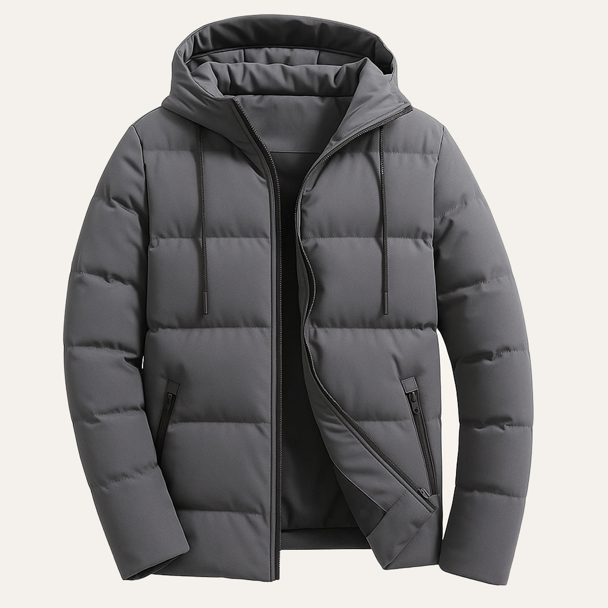 Men’s Waterproof Quilted Hooded Puffer Jacket