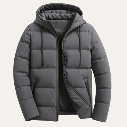 Men’s Waterproof Quilted Hooded Puffer Jacket