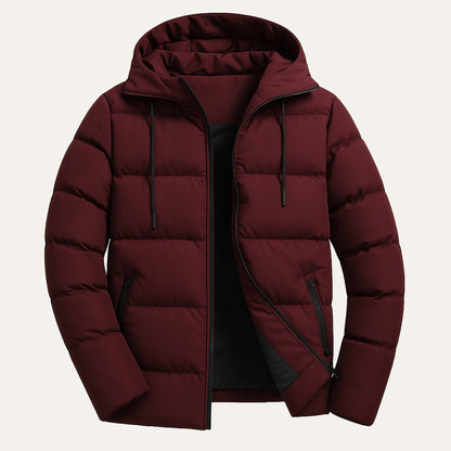 Men’s Waterproof Quilted Hooded Puffer Jacket
