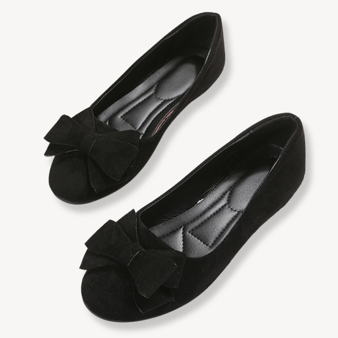 Women's Suede Bow Flats