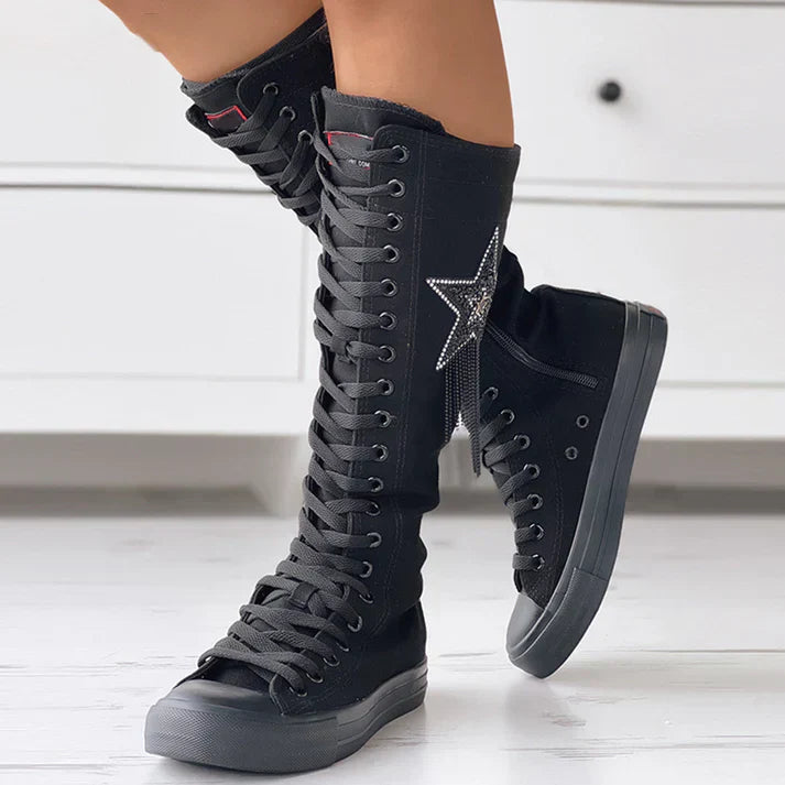 Kari Tassel Lace-Up Boots