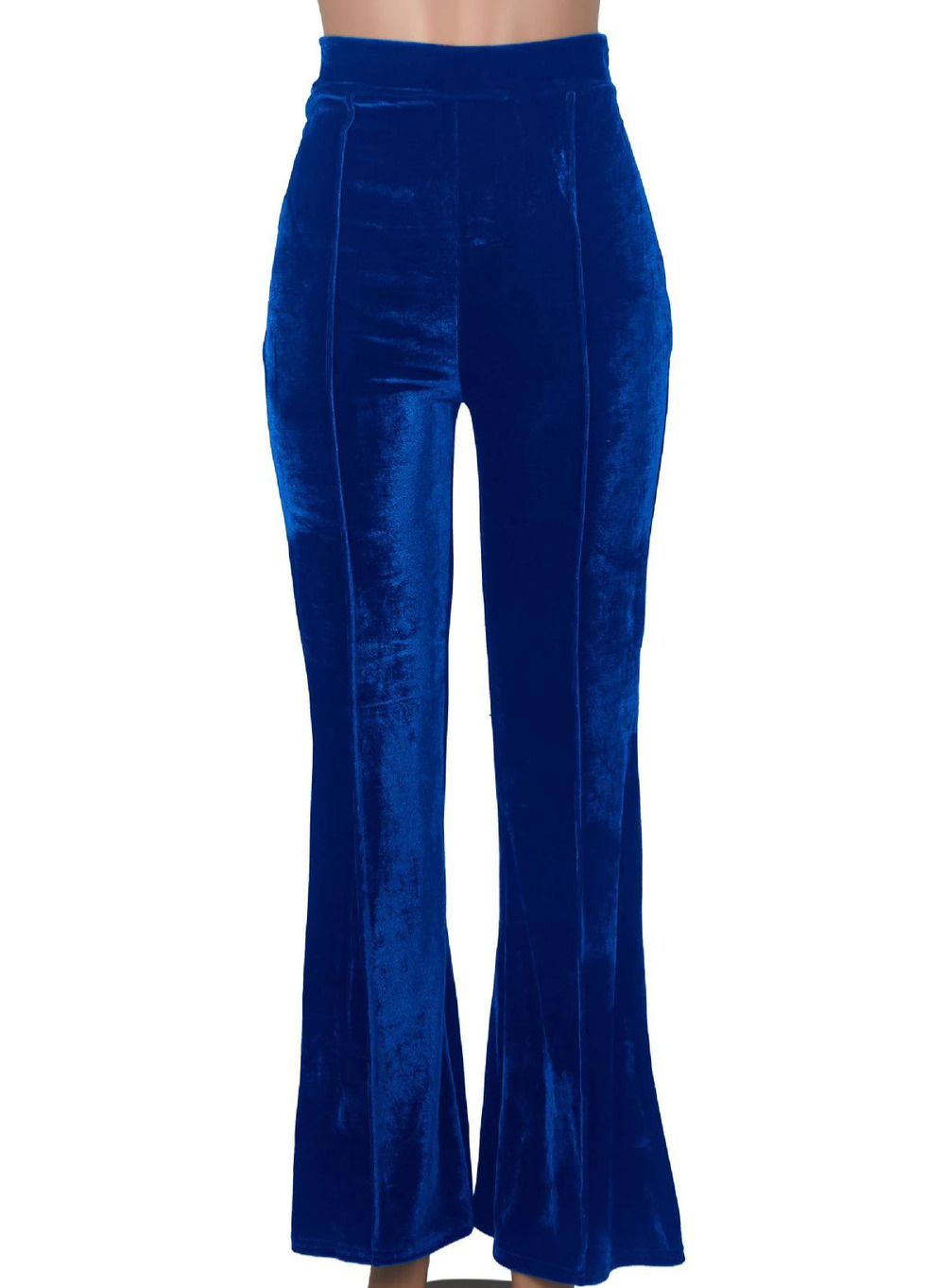 Women's Chic High Waisted Velvet Wide Leg Pants