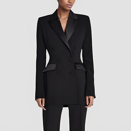 Women’s Double Breasted Blazer Dress with Pockets