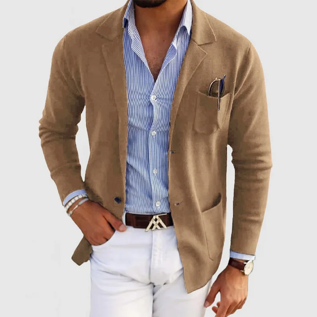 Blazer Jacket – Modern Cut Polyester Blend And Sleek Shape