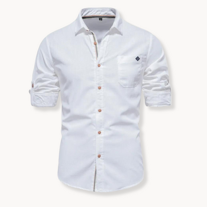 Blouse - Breathable Blend Button Front And Easy Movement