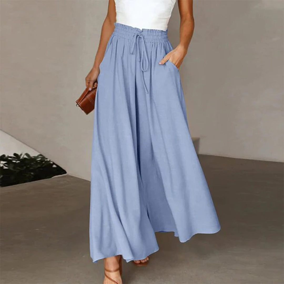 Comfortable High Waisted Palazzo Pants with Pockets