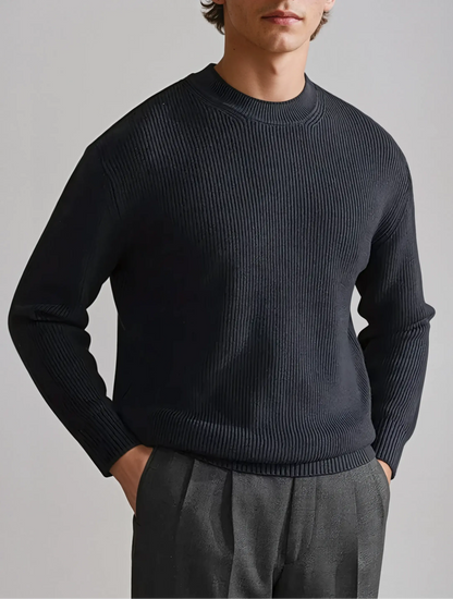 Francis - Navy Blue Crew Neck Jumper Men