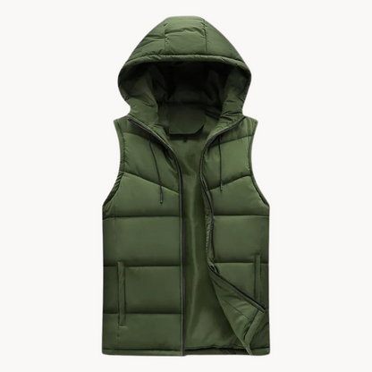 Bodywarmer - Polyester Blend Hooded Front & Layered Warmth