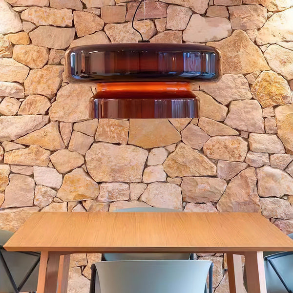 Unique Handblown Glass Drop Pendant Light