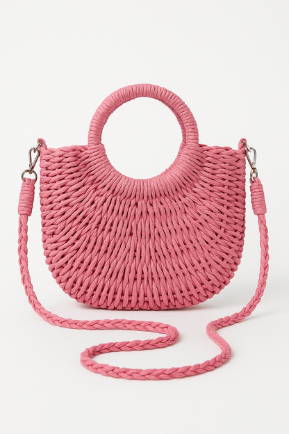 Soleil – Structured Boho Straw Handbag