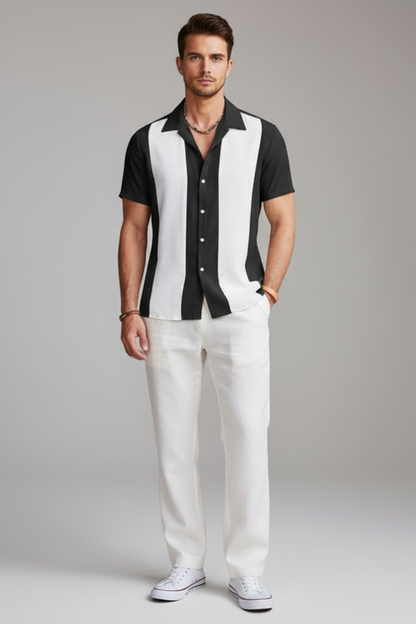 Men’s Bold Stripe Short Sleeve Shirt