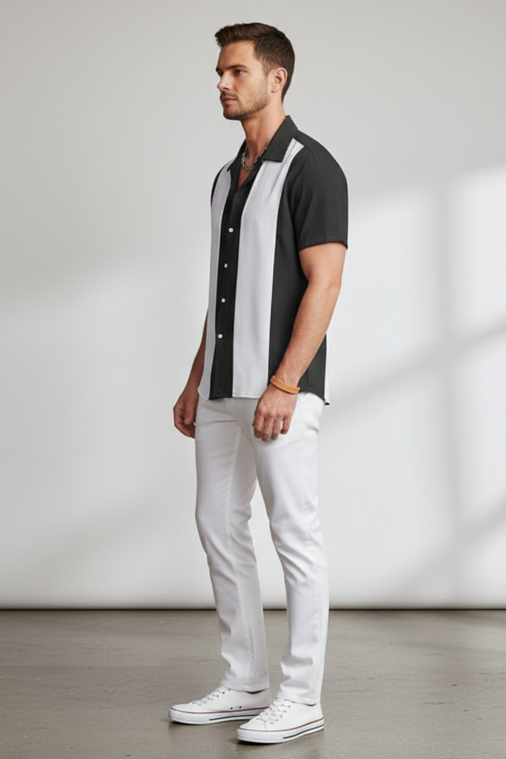 Men’s Bold Stripe Short Sleeve Shirt