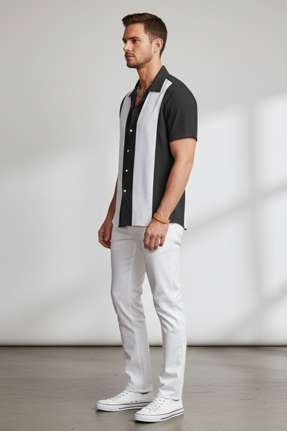 Men’s Bold Stripe Short Sleeve Shirt