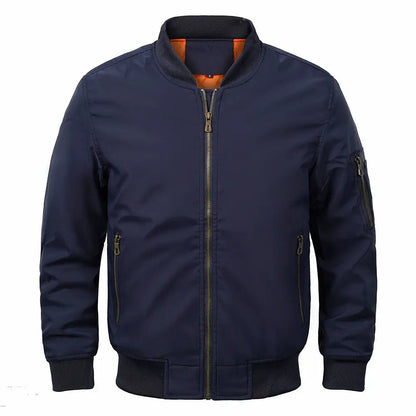 Bomber Jacket – Polyester Blend Lined Ribbed & Blocks Wind