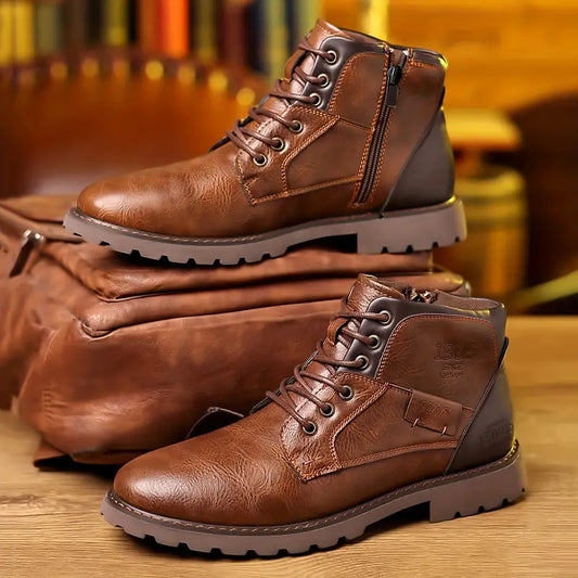 Boots - Side Zip Closure & Sturdy Sole For Stable Step