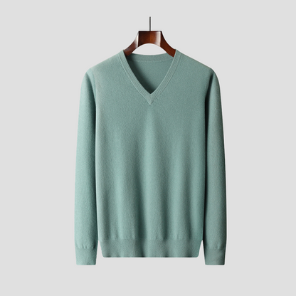 Men’s Fine-Knit V-Neck Pullover