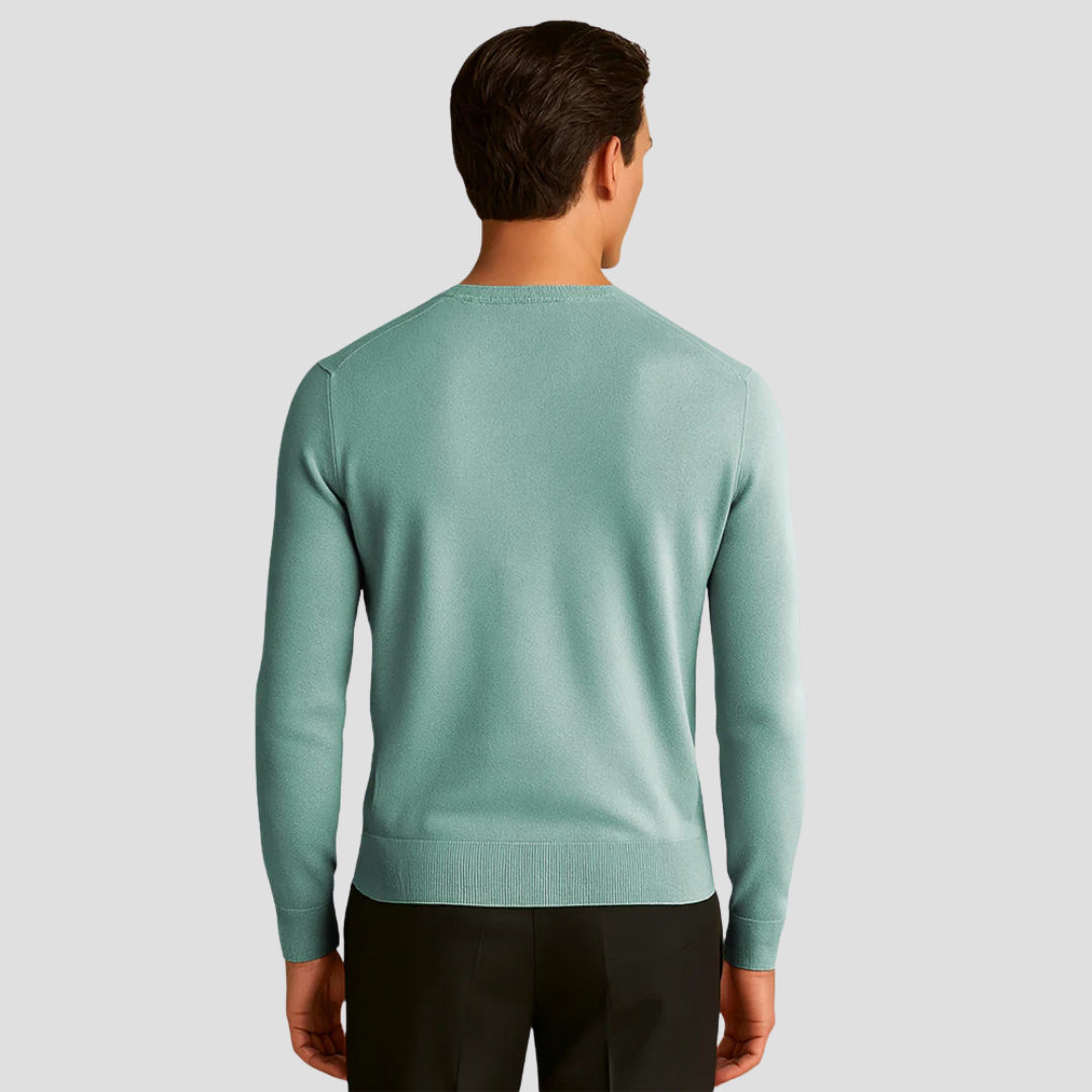 Men’s Fine-Knit V-Neck Pullover